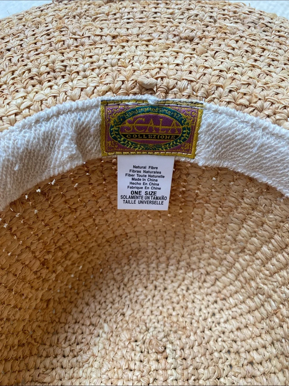 SCALA COLLEZIONE Handcrafted Sun Hat Tan O/S